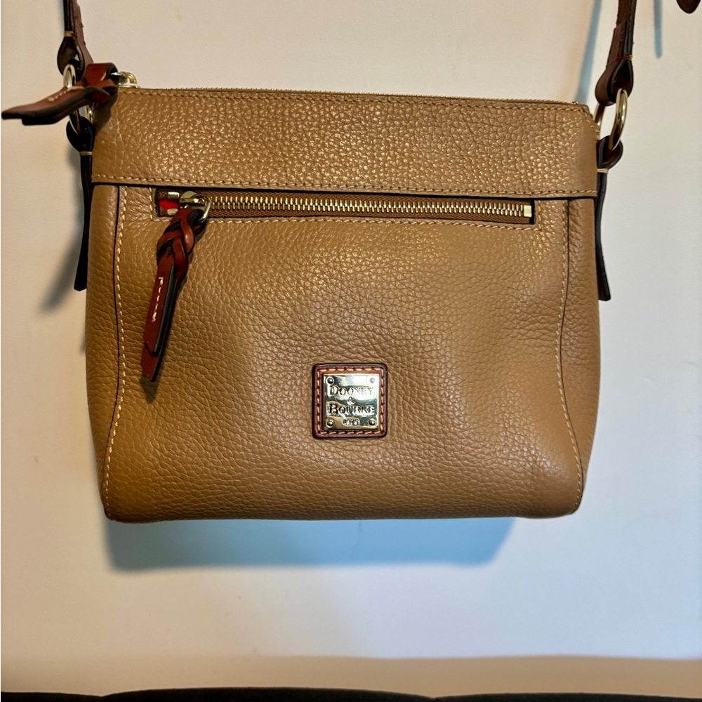 Dooney & Bourke Brown Pebbled Leather Crossbody Bag